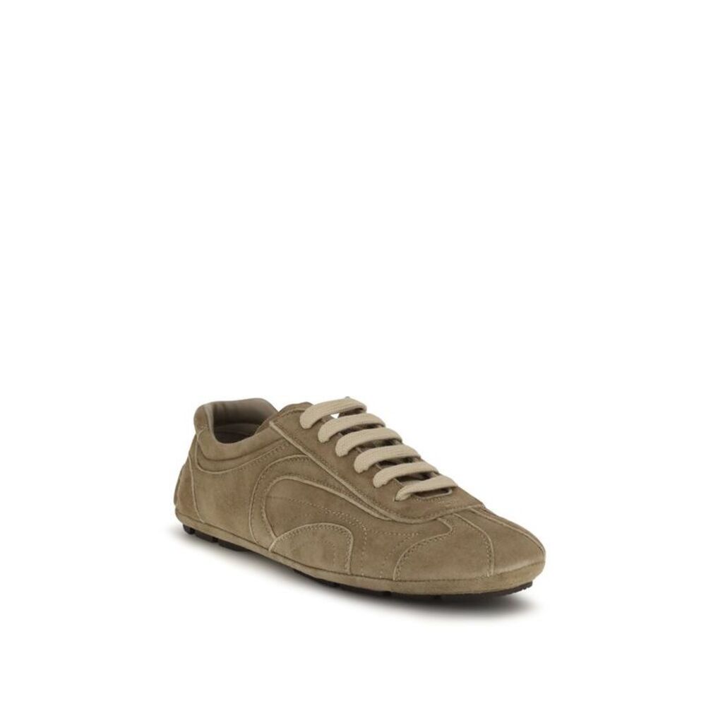 Prada Brown Calf Leather Bos Taurus Athletic Men's Sneakers - Picture 2 of 4
